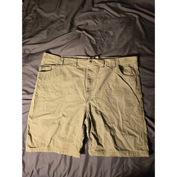 Wrangler Mens Big & Tall 52 Waist Army Green Denim Jean Shorts - Picture 1 of 2